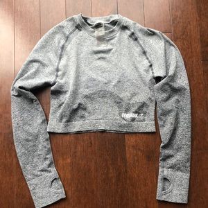 Gymshark ombré long sleeve crop top